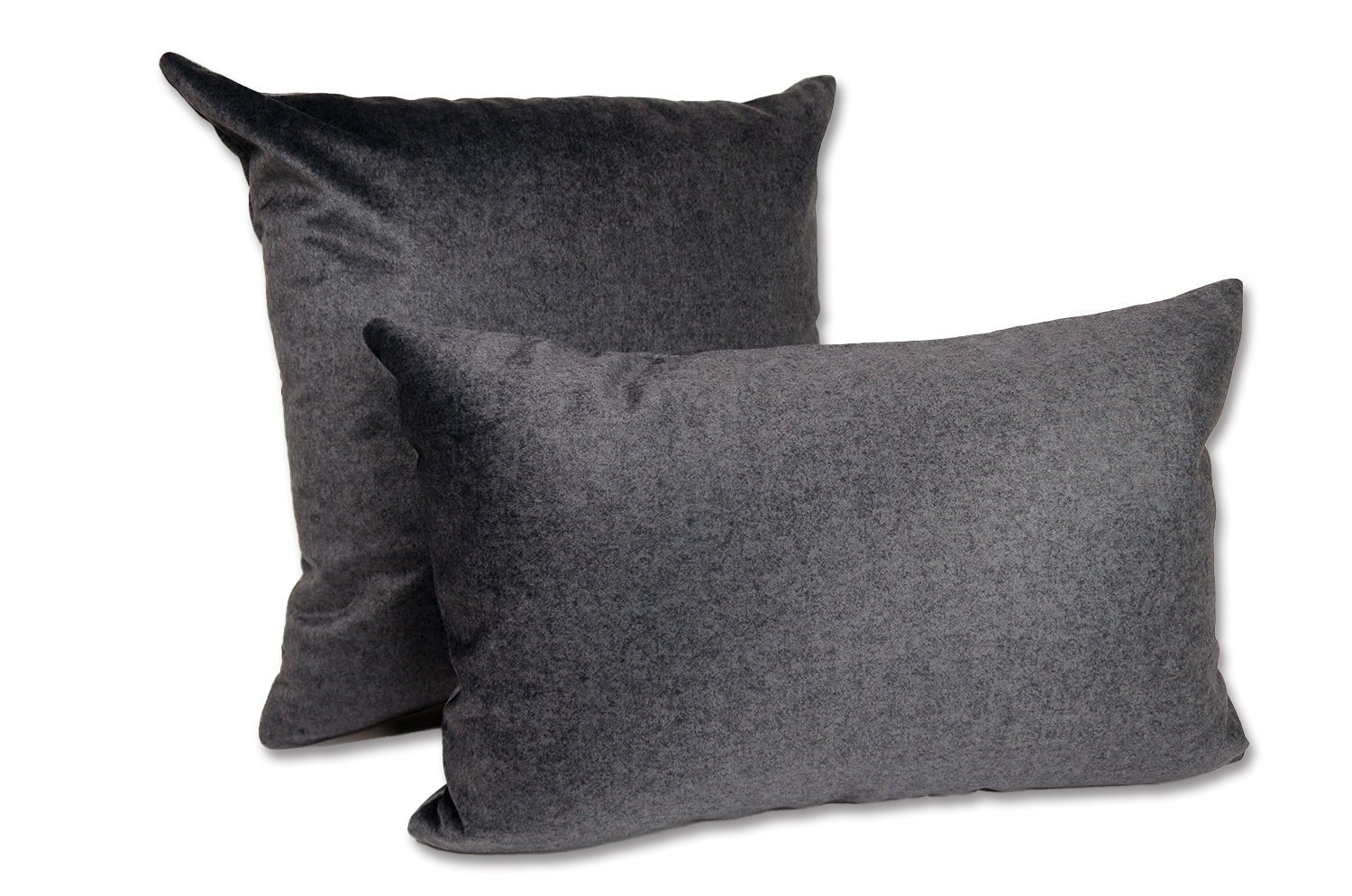 艶やかなベルベット調 撥水機能 ペット対応 クッション(チャコール) 45×30cm 中材付 - HOUSE OF JAPAN Shop