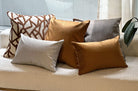 艶やかなベルベット調 撥水機能 ペット対応 クッションカバー(コニャック) 45×30cm 中材付 - HOUSE OF JAPAN Shop