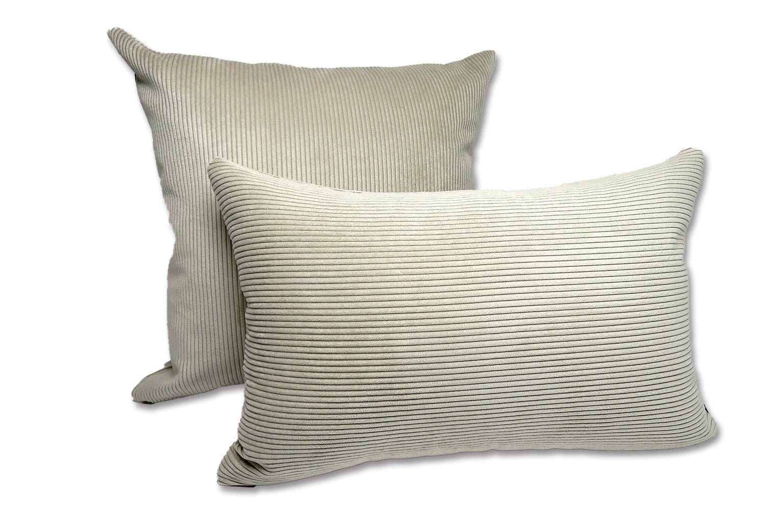 なめらかコーデュロイ クッション (ライトグレージュ) 45×30cm 中材付 - HOUSE OF JAPAN Shop