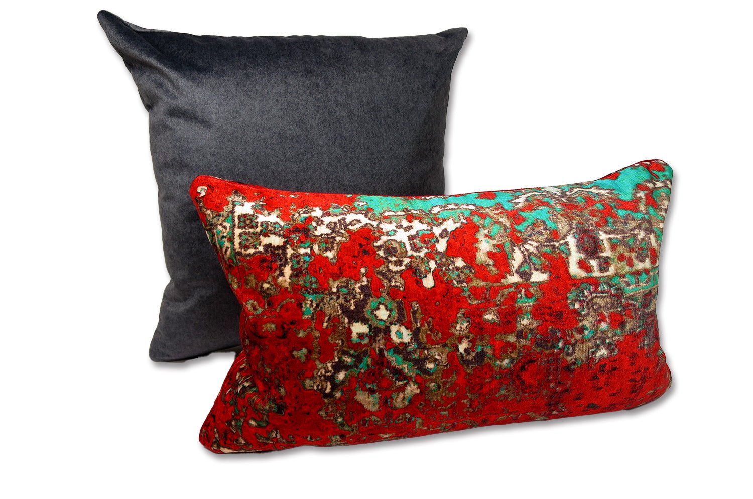 艶やかなベルベット調 撥水機能 ペット対応 クッションカバー(チャコール) 45×45cm - HOUSE OF JAPAN Shop