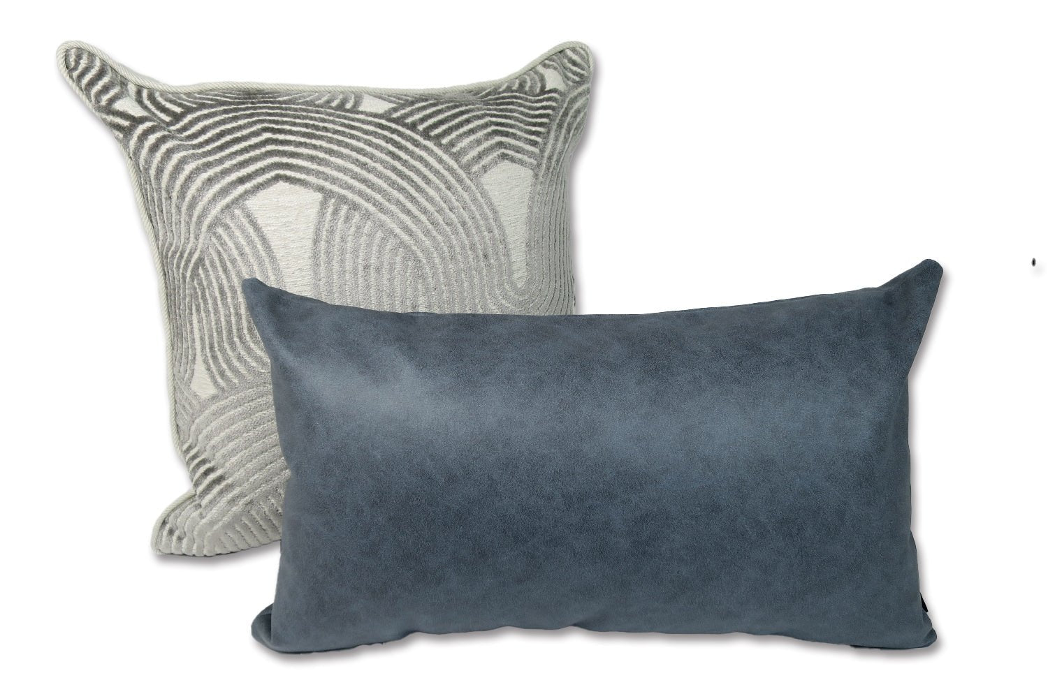 高級感 レザー調 セミマット ウォシャブル クッション (ネイビー) 50×30cm 中材付 - HOUSE OF JAPAN Shop