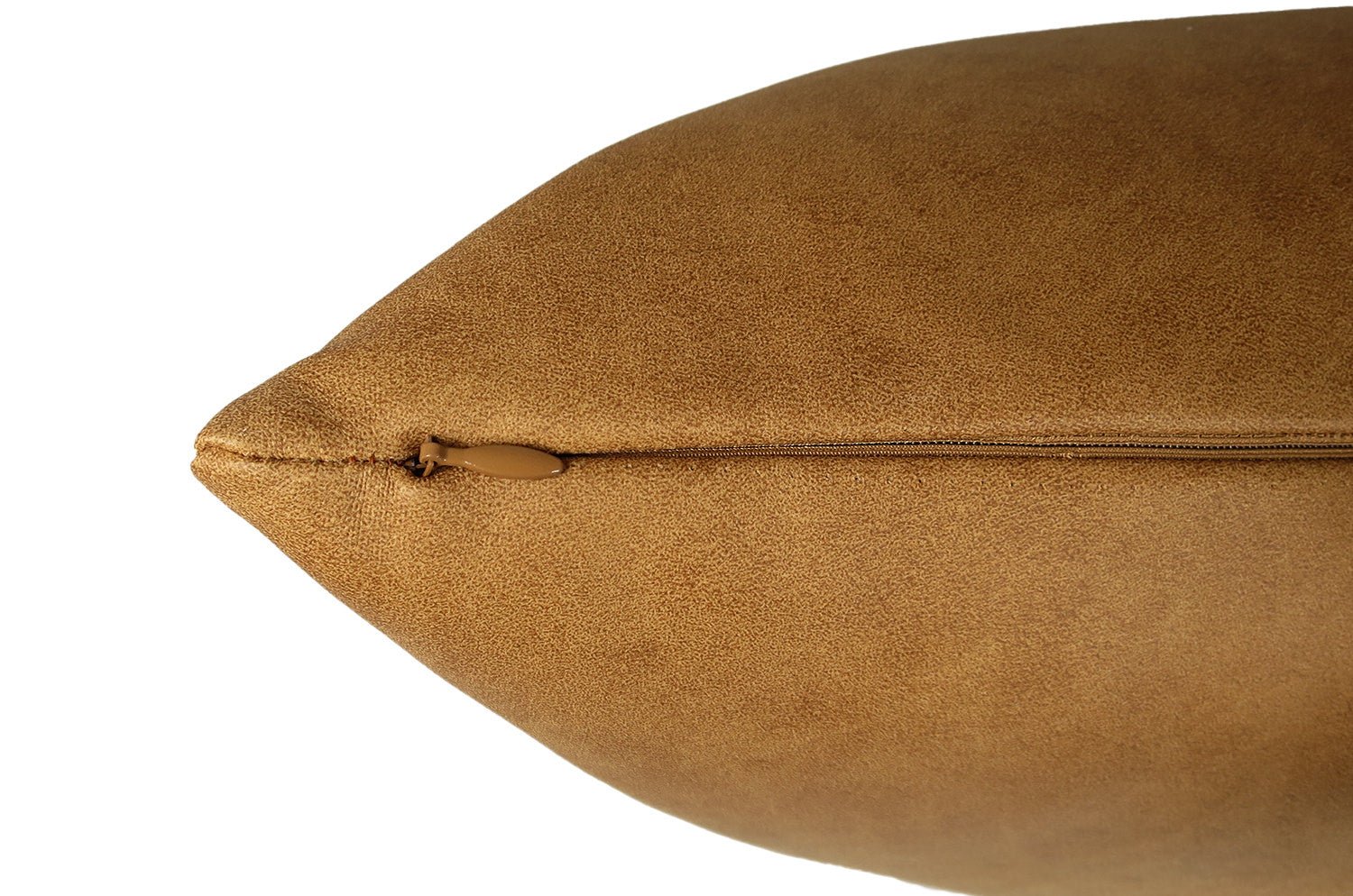 高級感 レザー調 セミマット ウォシャブル クッション (ブラウン) 50×30cm 中材付 - HOUSE OF JAPAN Shop