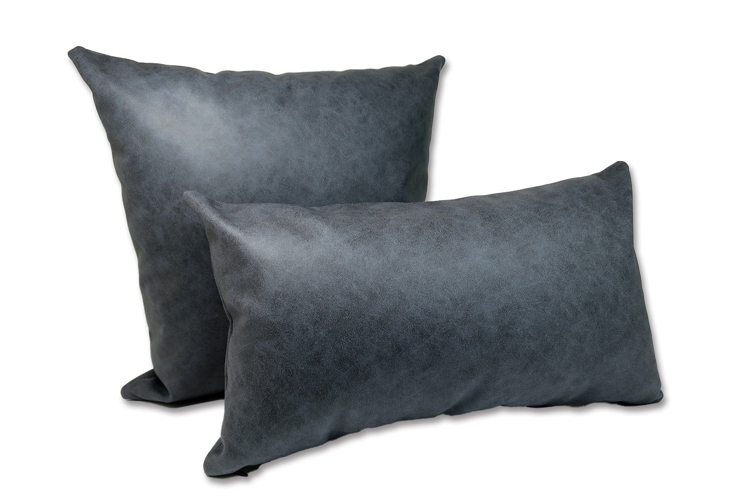 高級感 レザー調 セミマット ウォシャブル クッション (ネイビー) 50×30cm 中材付 - HOUSE OF JAPAN Shop