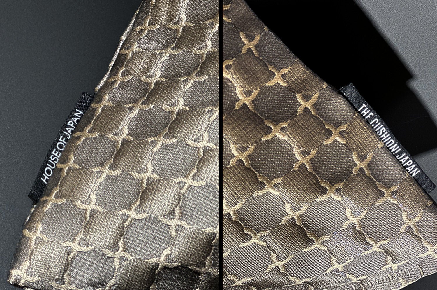 ARMANI CASA アルマーニカーザ ARNO シルク混 メタリックグレージュ クッションカバー 45×45cm - HOUSE OF JAPAN Shop
