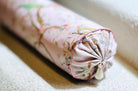 Birds in the Garden 花園の小鳥 フランス製コットン ボルスター クッション タッセル付 (rose) 50×16Φ 中材付 - HOUSE OF JAPAN Shop