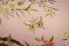 Birds in the Garden 花園の小鳥 フランス製コットン ボルスター クッション タッセル付 (rose) 50×16Φ 中材付 - HOUSE OF JAPAN Shop