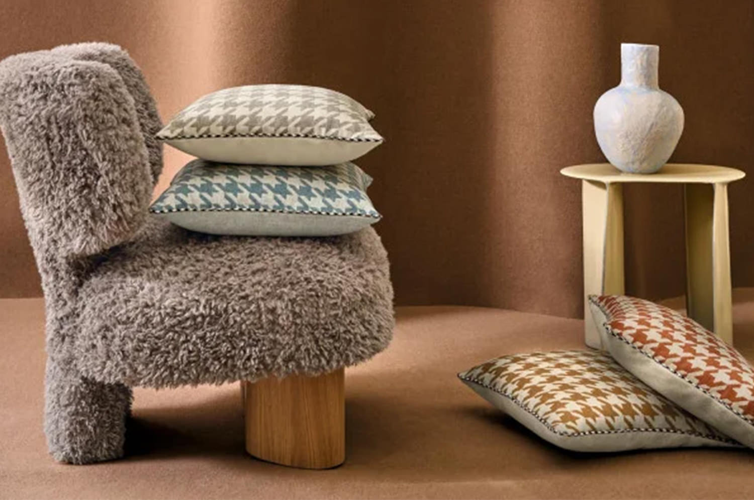 【海外取寄品】CASAMANCE PACTE パクト クッションカバー(Orange brulee beige) 45×45cm - HOUSE OF JAPAN Shop