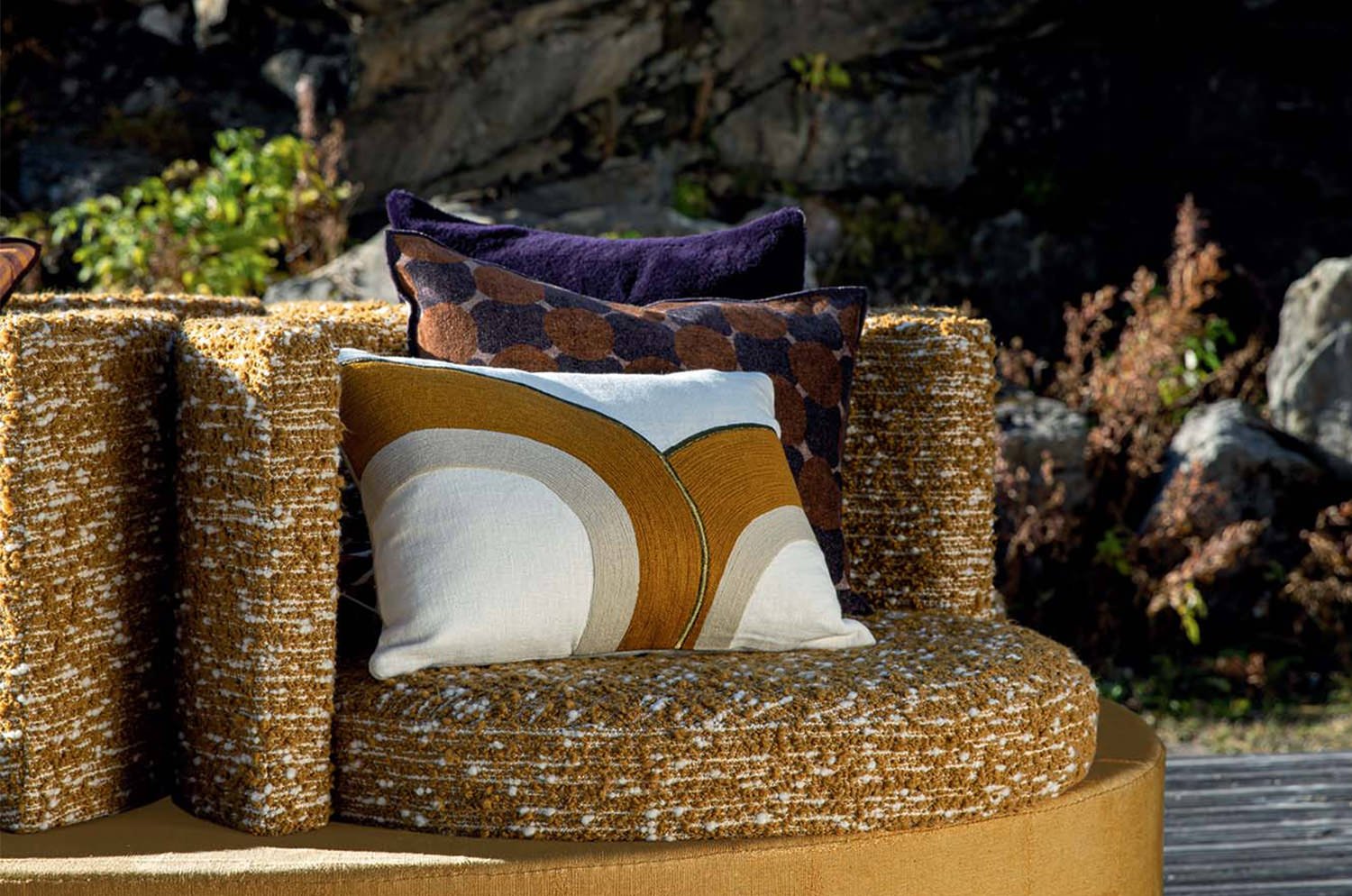 【海外取寄品】ELITIS(エリティス) Bridge クッション(Lemon) 55x40cm 中材付 - HOUSE OF JAPAN Shop