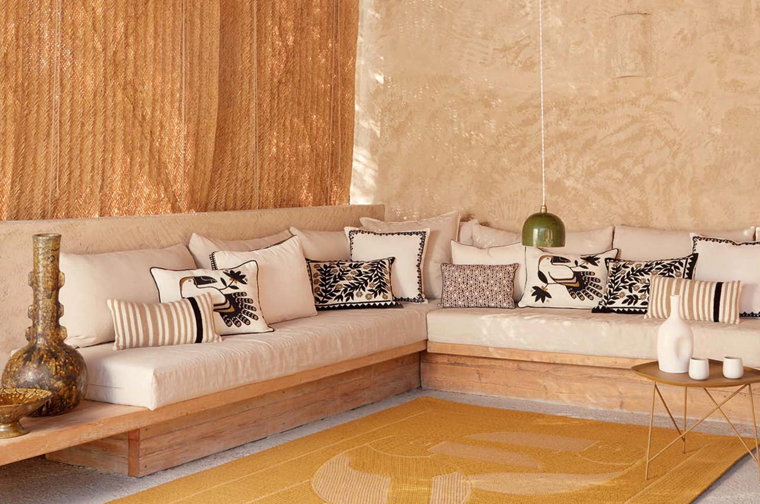 【海外取寄品】ELITIS(エリティス) Monterrey クッション(Réglisse) 50x25cm 中材付 - HOUSE OF JAPAN Shop