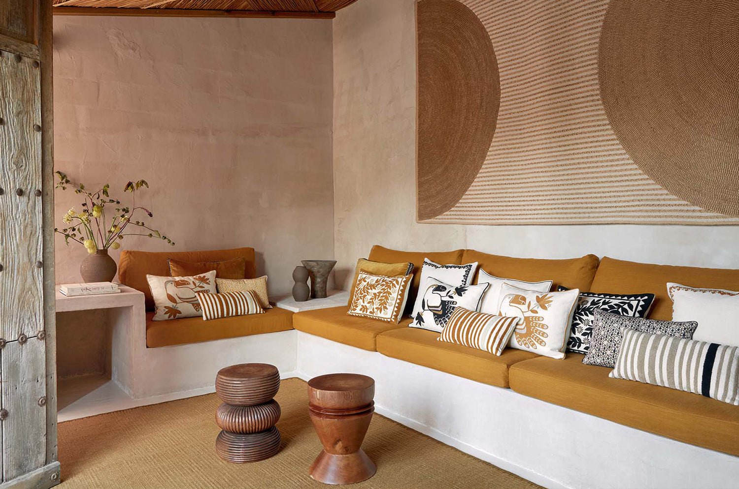 【海外取寄品】ELITIS(エリティス) Monterrey クッション(Safran) 50x25cm 中材付 - HOUSE OF JAPAN Shop