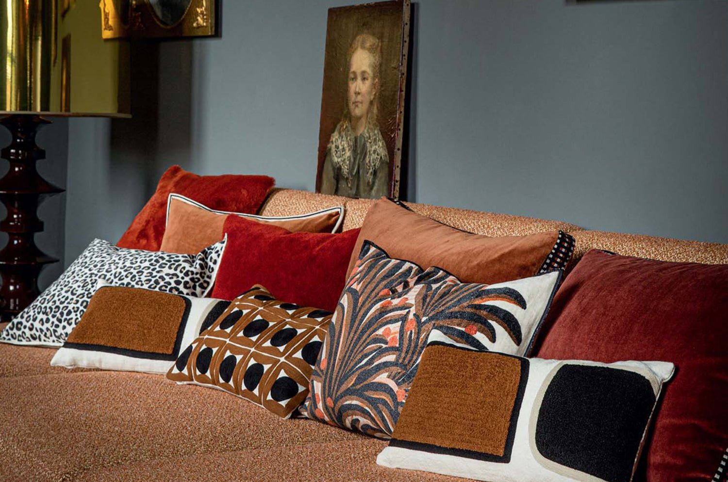 【海外取寄品】ELITIS(エリティス) Samsara クッション(Tabac) 45x30cm 中材付 - HOUSE OF JAPAN Shop