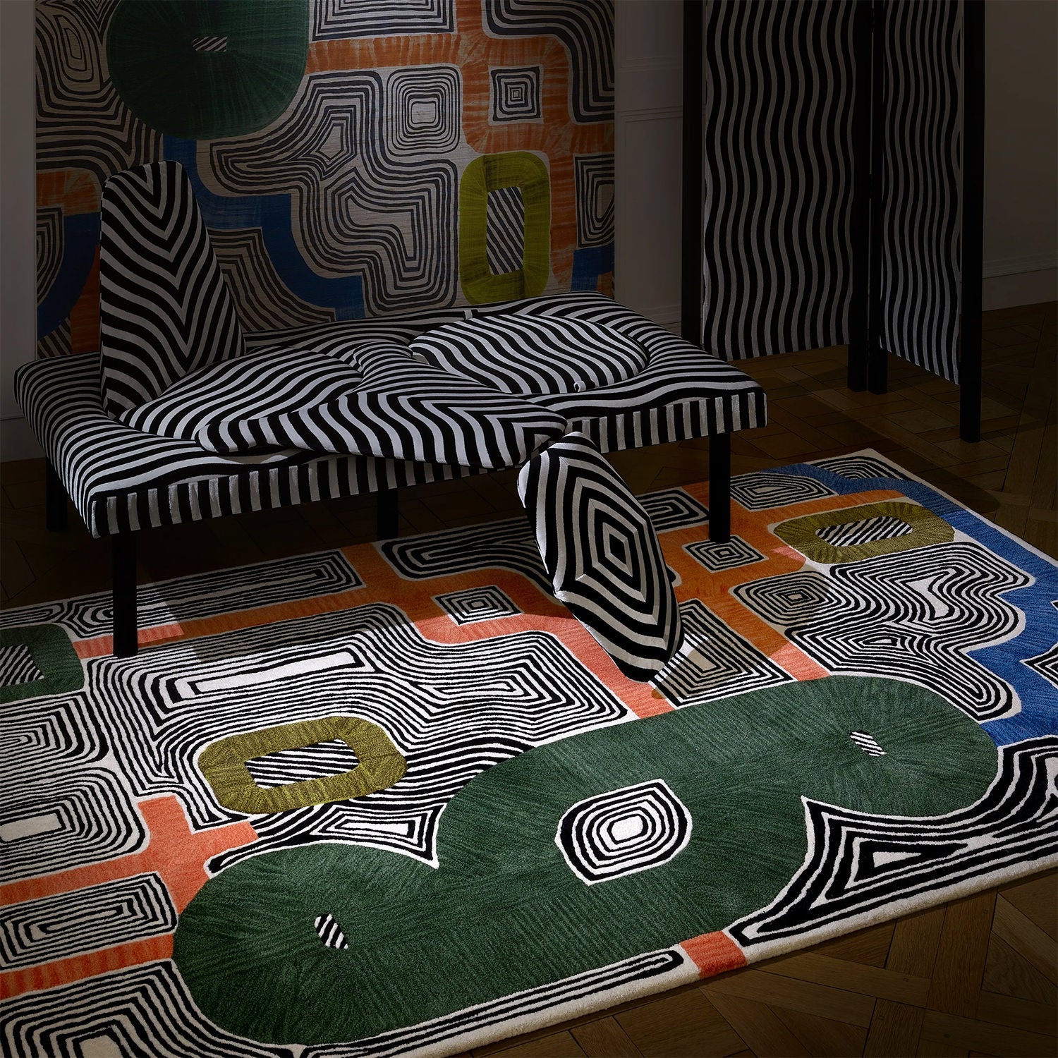 En Allant Aux Baux Cypres Rug アン アラン オー ボー シプレ ラグ｜Christian Lacroix（クリスチャンラクロワ） - HOUSE OF JAPAN Shop
