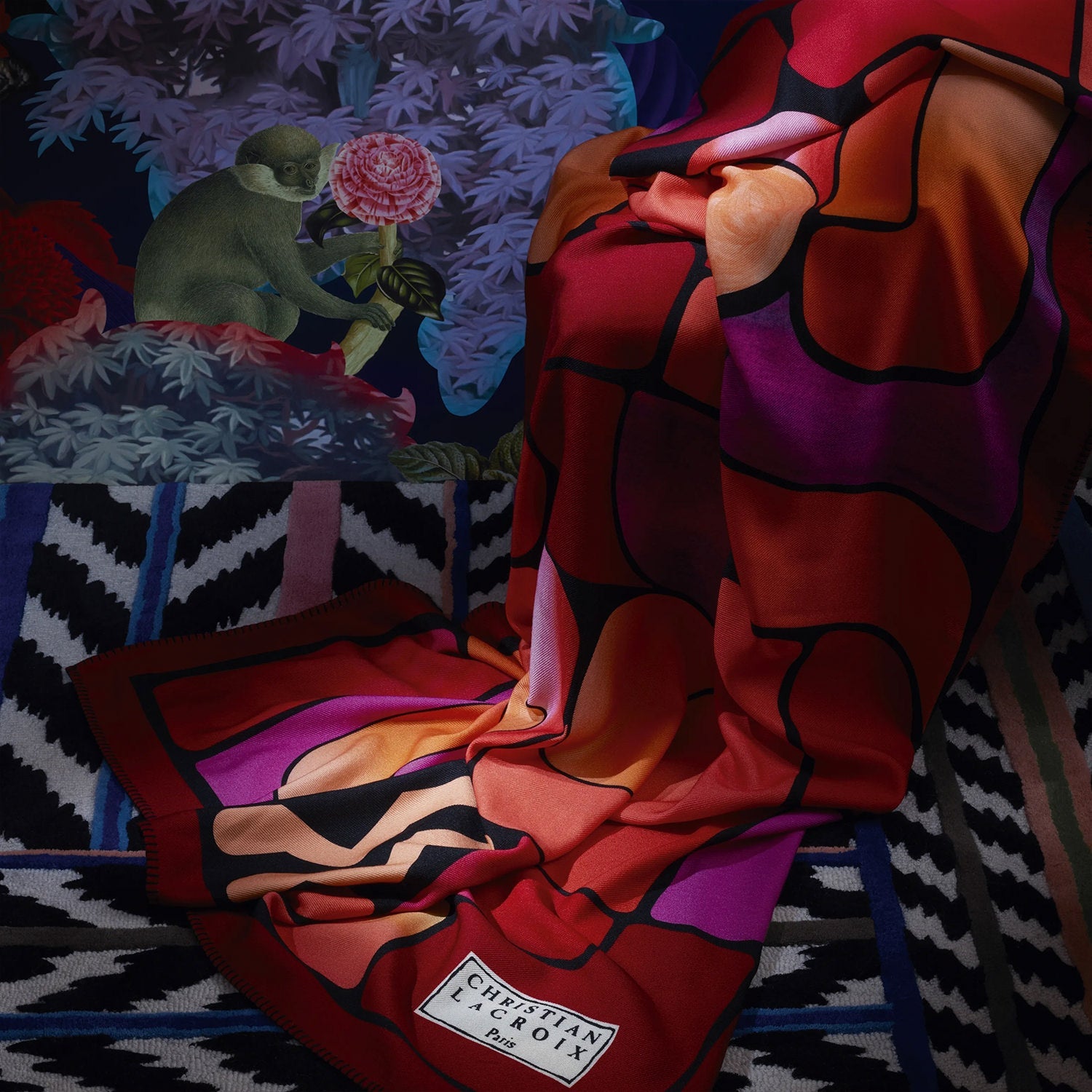 Lacroix Graphe Magenta Throw ラクロワ グラフ マジェンタ スロー｜Christian Lacroix（クリスチャンラクロワ） - HOUSE OF JAPAN Shop