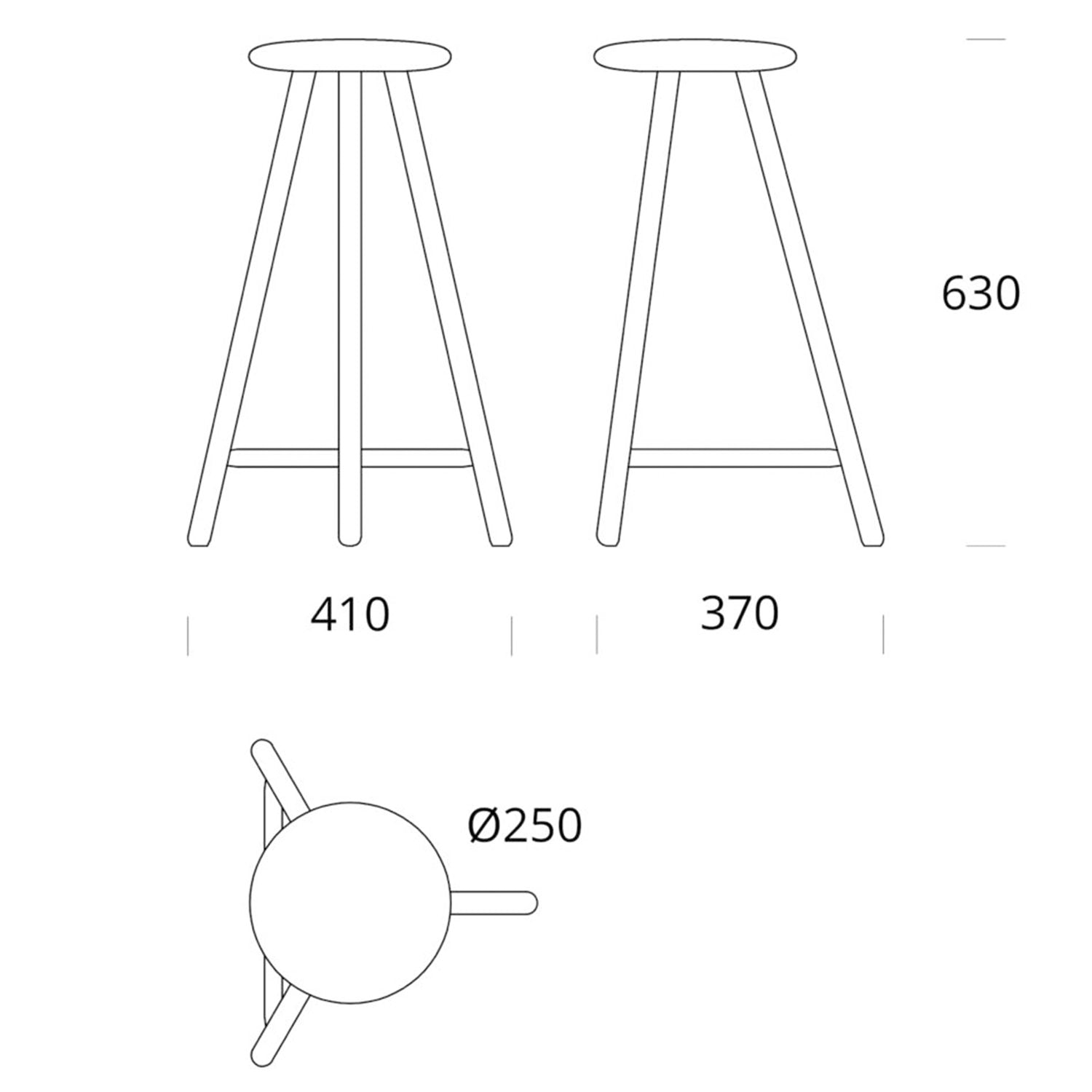 PERCH BAR STOOL パーチ バースツール (Black stain)｜NIKARI - HOUSE OF JAPAN Shop