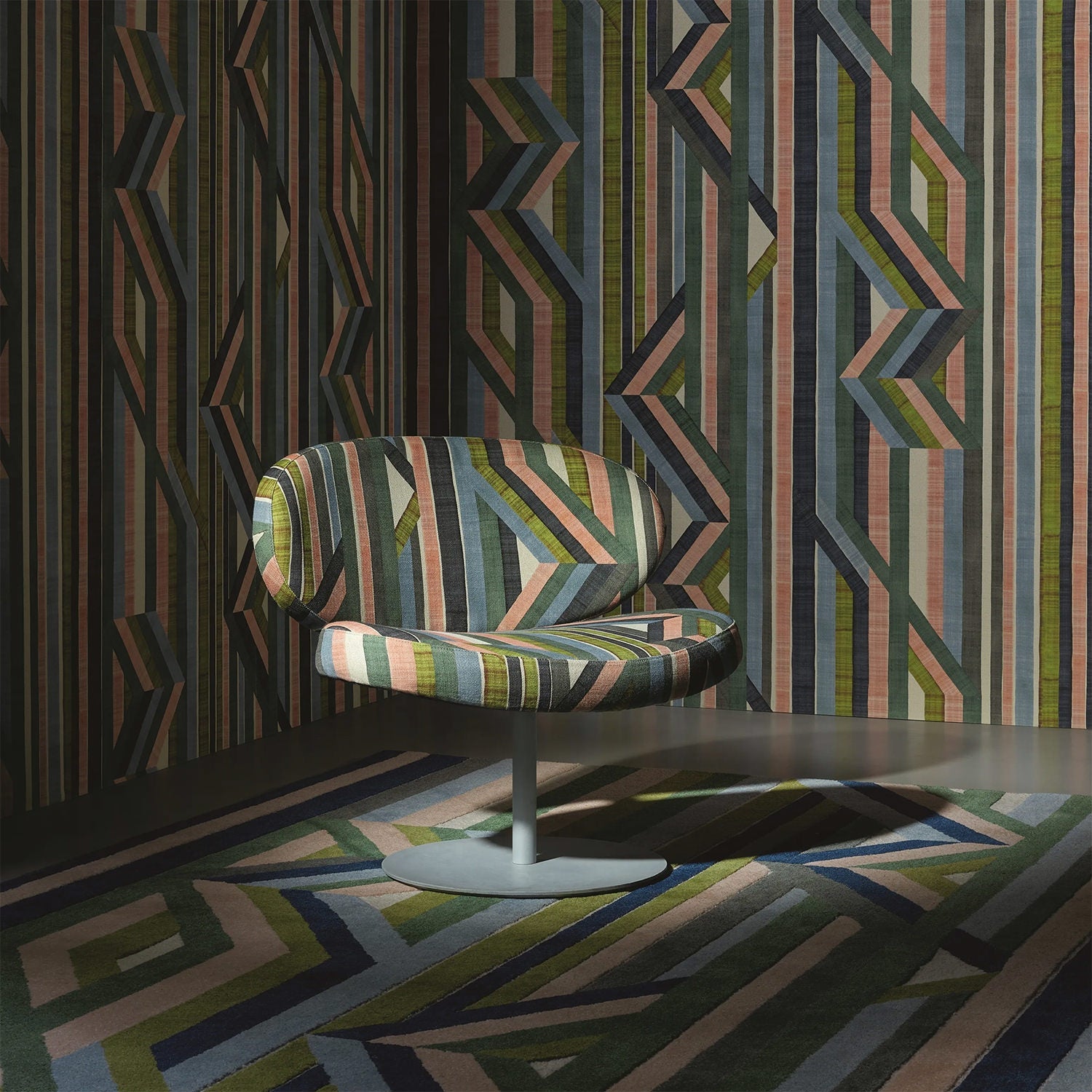Reflets Sur Le Rhone - Vert Riziere Rug ルフレ シュル ル ローヌ ヴェール リジュイール ラグ｜Christian Lacroix（クリスチャンラクロワ） - HOUSE OF JAPAN Shop