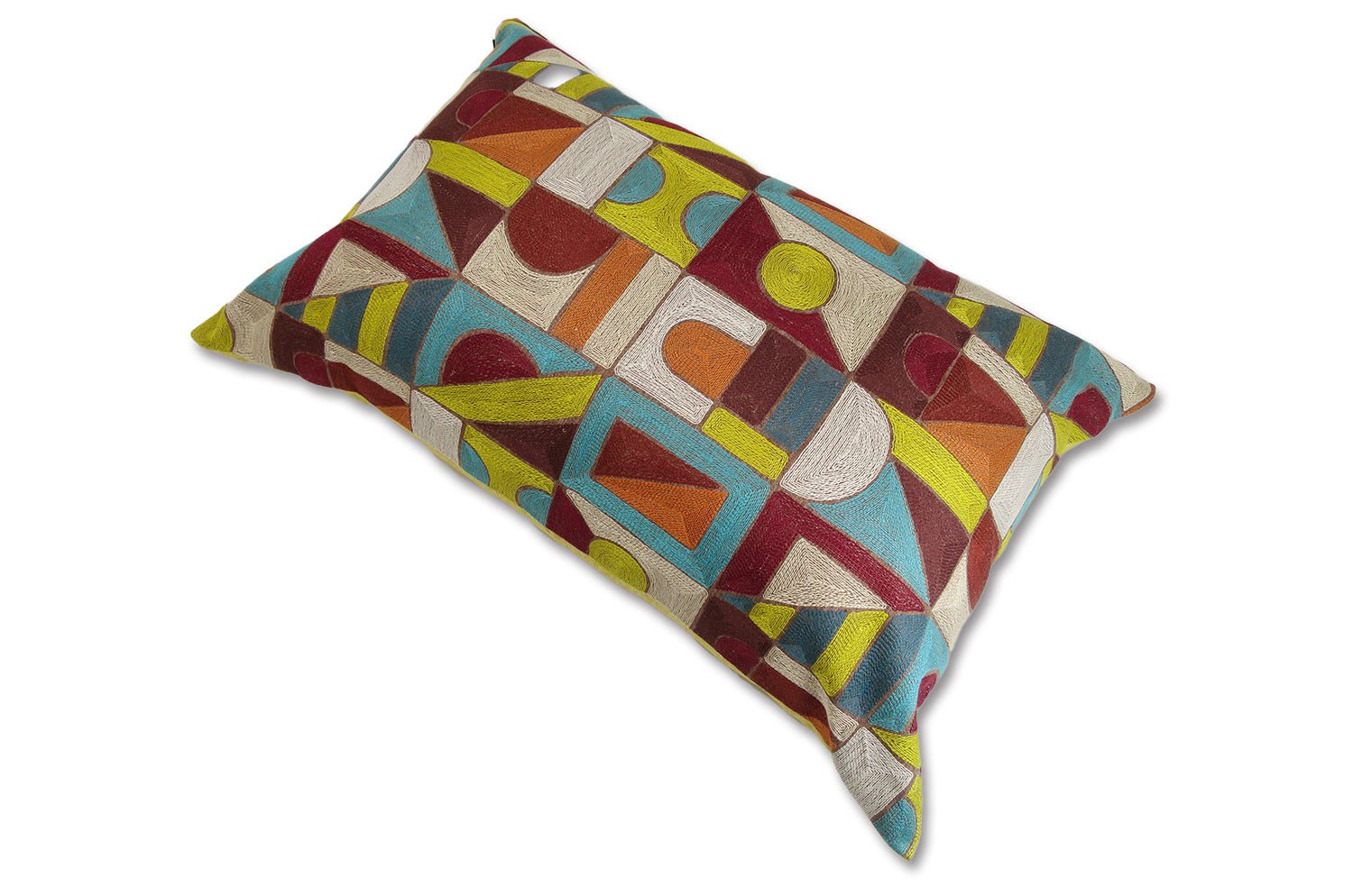 The Alexandrie アレクサンドリー フレンチ総刺繍 リネン混クッション(Mustard）60×40cm 中材付 - HOUSE OF JAPAN Shop