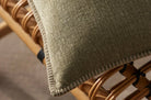 The Blanket stitch ブランケットステッチ クッションカバー (Moss) 50×50cm - HOUSE OF JAPAN Shop