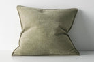 The Blanket stitch ブランケットステッチ クッションカバー (Moss) 50×50cm - HOUSE OF JAPAN Shop