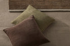 The Blanket stitch ブランケットステッチ クッションカバー (Moss) 50×50cm - HOUSE OF JAPAN Shop