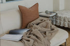The Blanket stitch ブランケットステッチ クッションカバー (Rust) 50×50cm - HOUSE OF JAPAN Shop