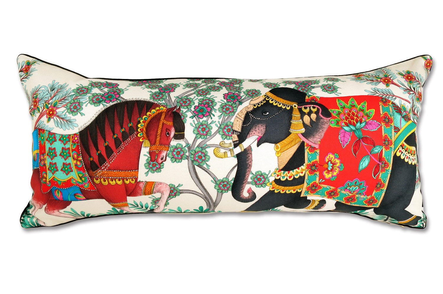 The Bohemian Rhapsodi ボヘミアンラプソディ横長クッション (a)（エクリュ）68×31cm 中材付 - HOUSE OF JAPAN Shop