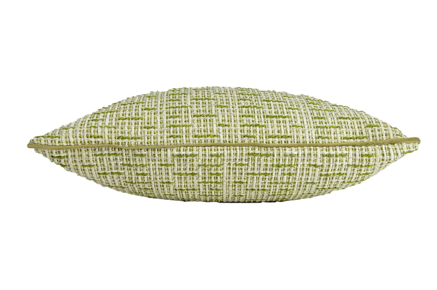 The Brochier Gru ブロシエ グル ベルベットパイピング ジャガードクッション(Aloe）45×30cm フェザー中材付 - HOUSE OF JAPAN Shop