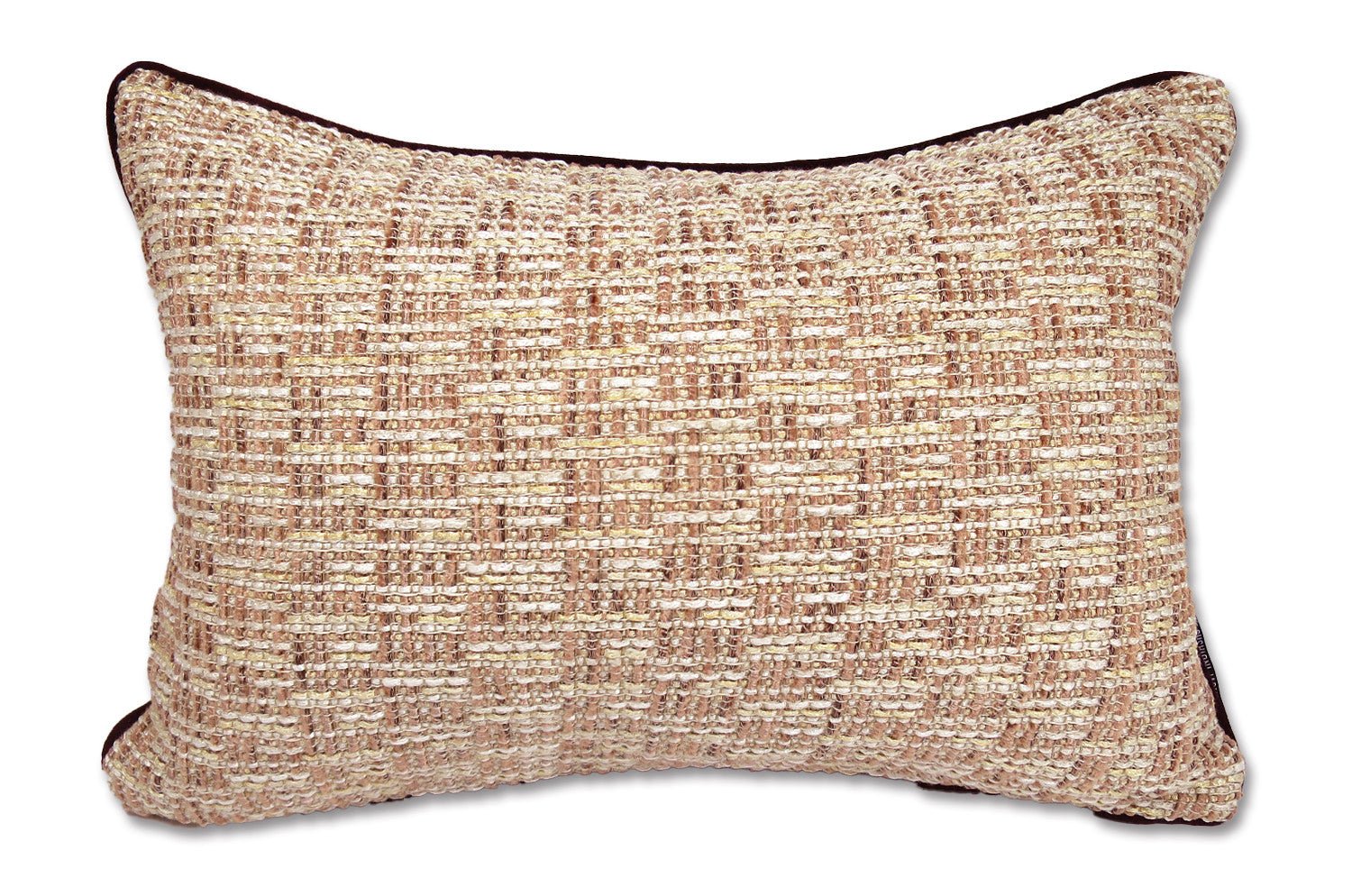 The Brochier Gru ブロシエ グル ベルベットパイピング ジャガードクッション(Blush）45×30cm フェザー中材付 - HOUSE OF JAPAN Shop