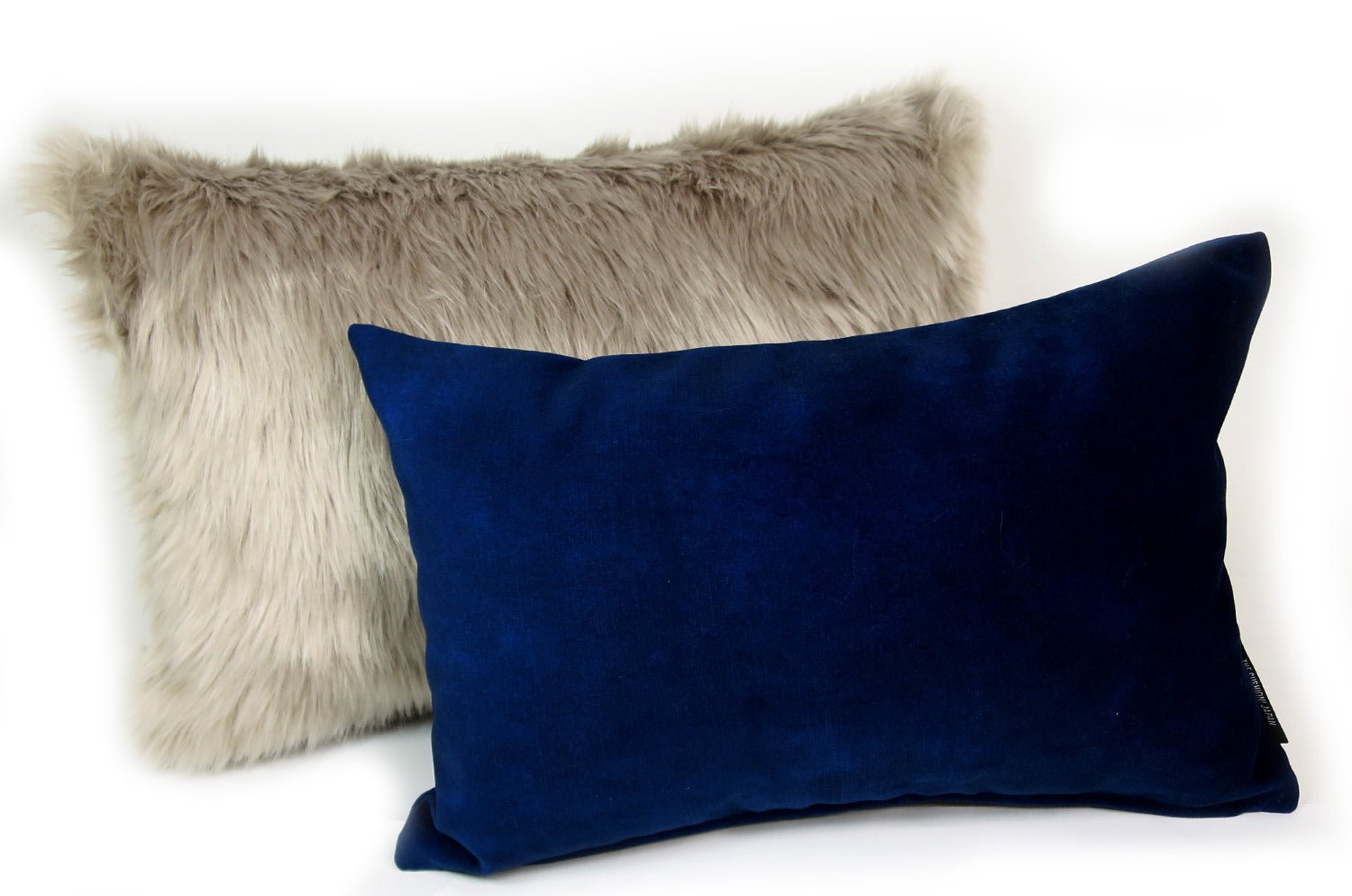 The CASAMANCE カサマンス ニット・ベルベット クッション(ネイビー) 45×30cm 中材付 - HOUSE OF JAPAN Shop