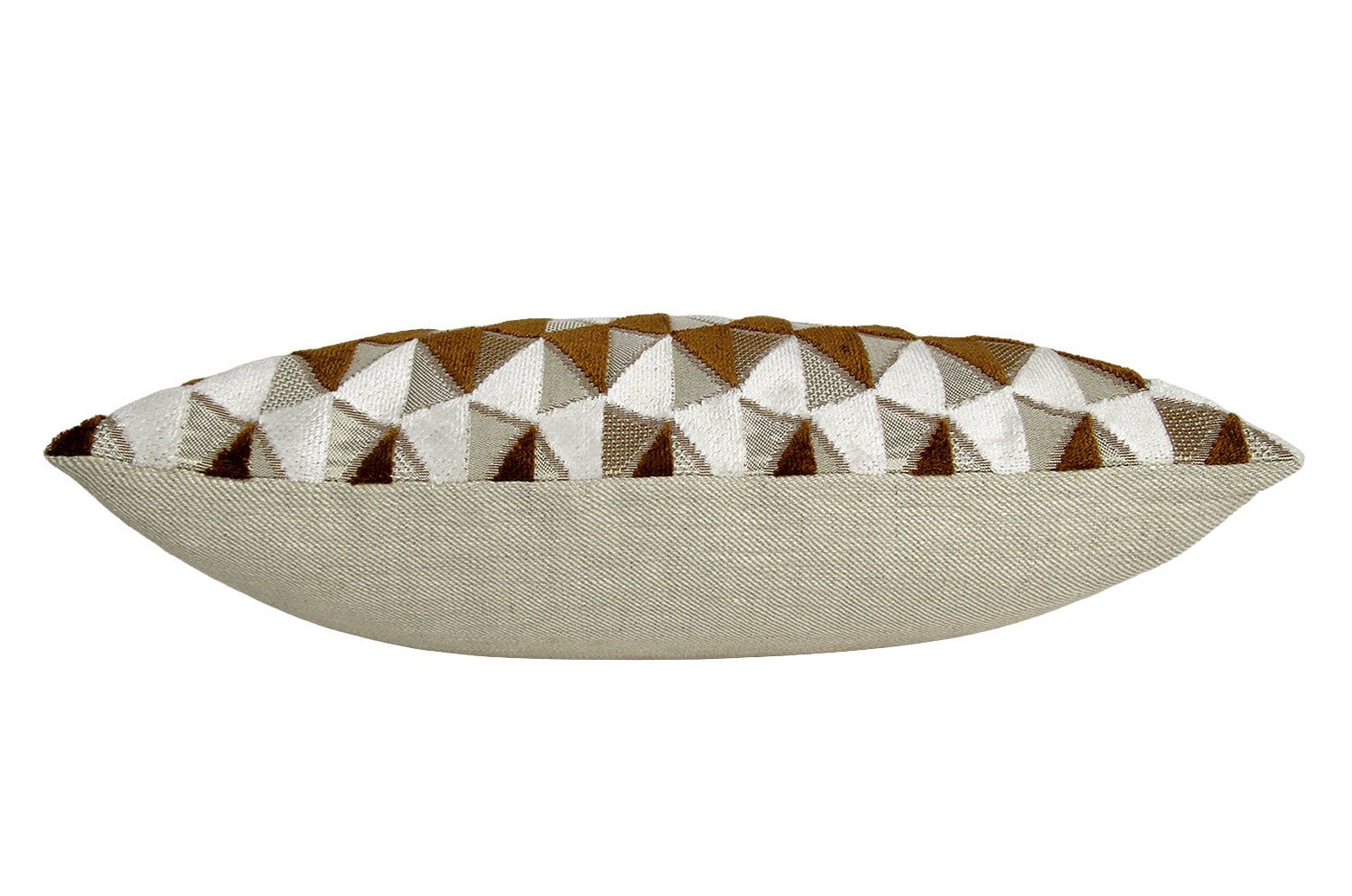 The CHARLOTTE シャルロット フランス製 ジャガードベルベット クッション (Brozne / Blanc) 50×30cm 中材付 - HOUSE OF JAPAN Shop