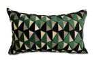 The CHARLOTTE シャルロット フランス製 ジャガードベルベット クッション (Vert/Noir) 50×30cm 中材付 - HOUSE OF JAPAN Shop