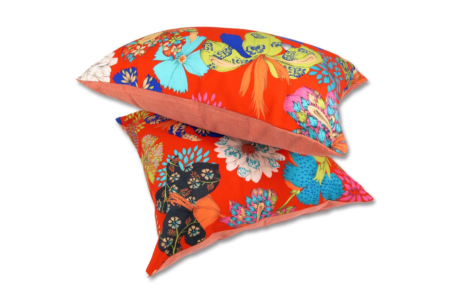 The French cotton コットン100% French＆Italian キモノフラワー クッション 45×30cm 中材付 - HOUSE OF JAPAN Shop