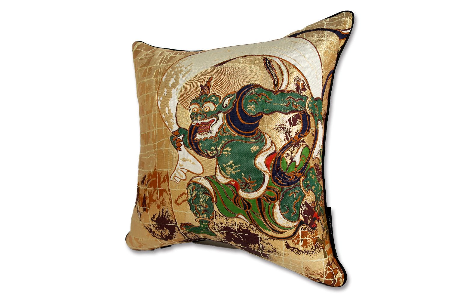 The Fujin 風神図 西陣織 クッション 32×32cm 中材付 - HOUSE OF JAPAN Shop