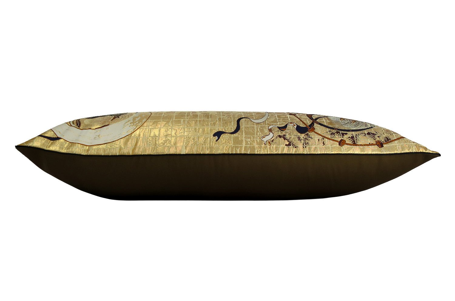 The Fujin Raijin 風神雷神図 西陣織 横長クッション 72×32cm 中材付 - HOUSE OF JAPAN Shop