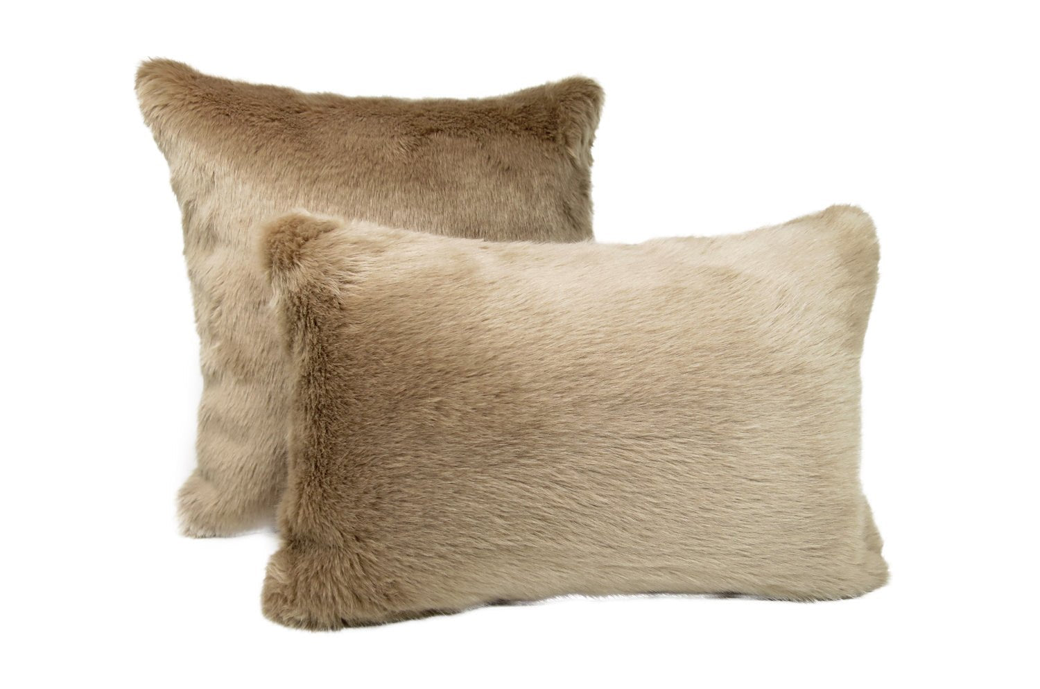 The Heat Luxury ヒートラグジュアリーファー クッション (Camel) 45×30cm 中材付 - HOUSE OF JAPAN Shop