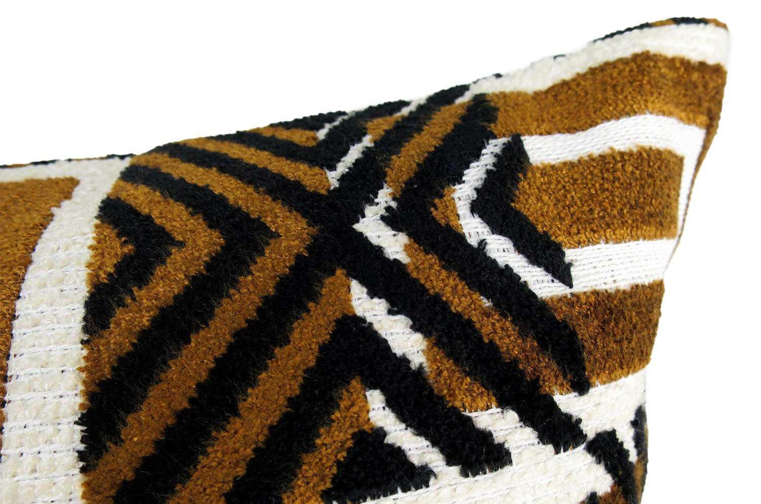 The Kenya ケニア ジャガードベルベット×ブークレ クッション 50×30cm 中材付 - HOUSE OF JAPAN Shop