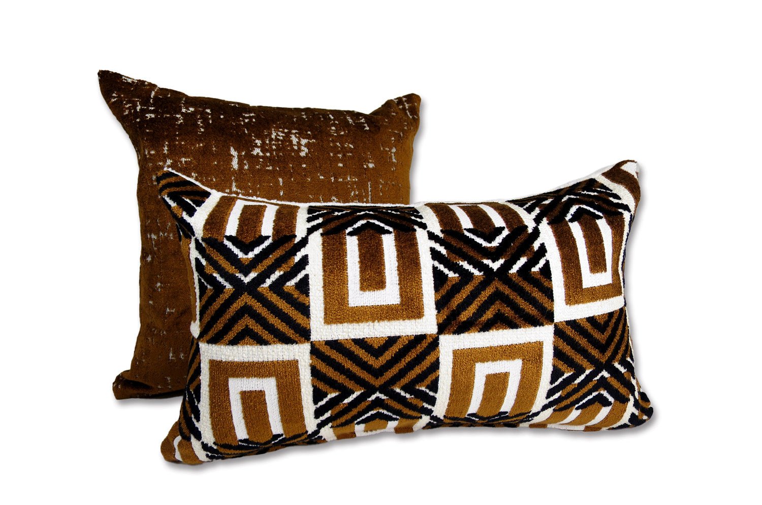 The Kenya ケニア ジャガードベルベット×ブークレ クッション 50×30cm 中材付 - HOUSE OF JAPAN Shop