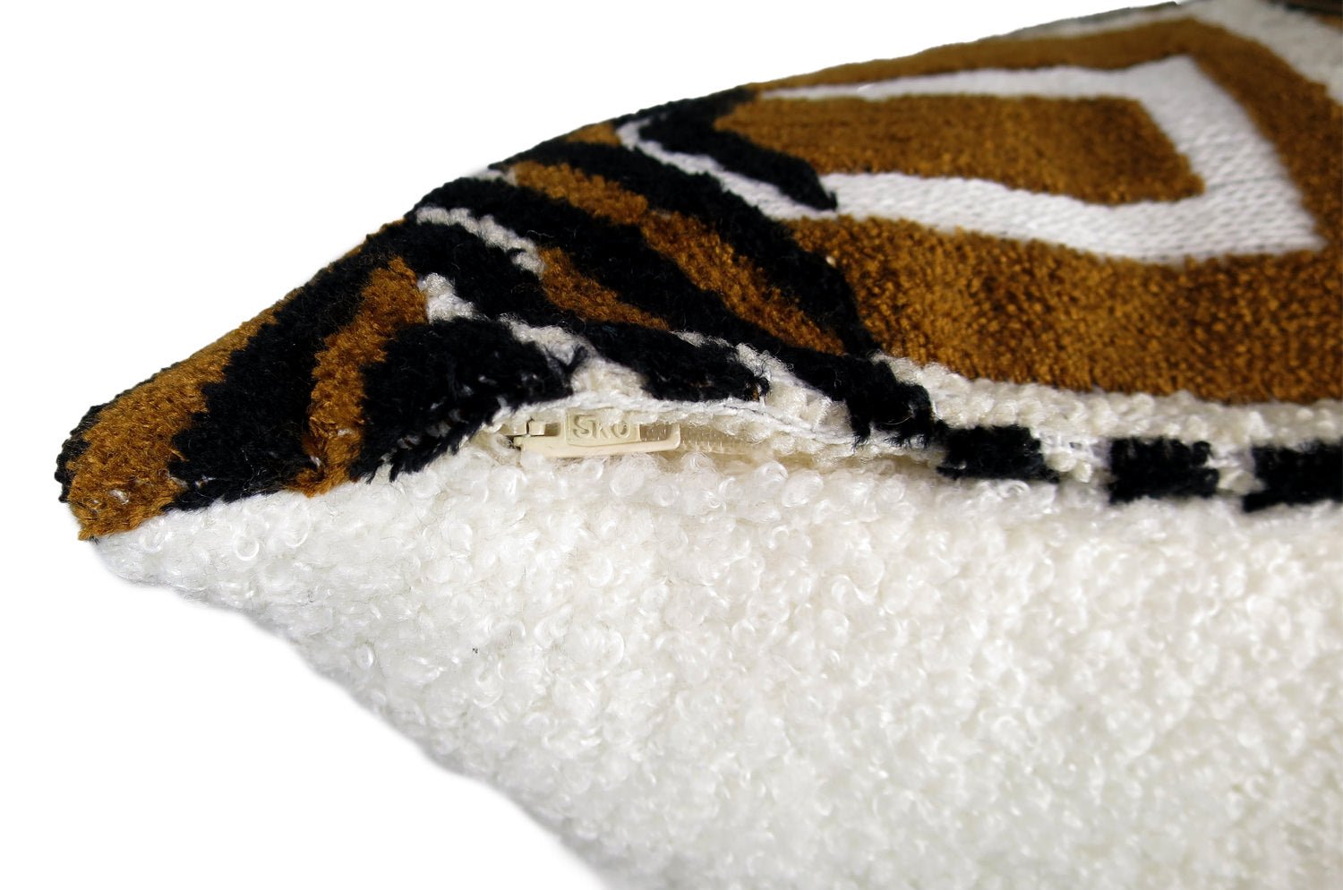 The Kenya ケニア ジャガードベルベット×ブークレ クッション 50×30cm 中材付 - HOUSE OF JAPAN Shop