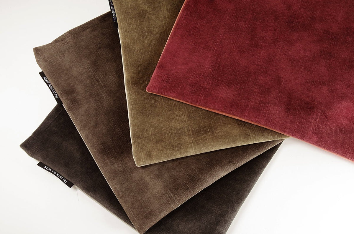 The Lovely TwoTone ラブリーツートーン プリントベルベット クッション madder×blossom 45×30cm 中材付 - HOUSE OF JAPAN Shop