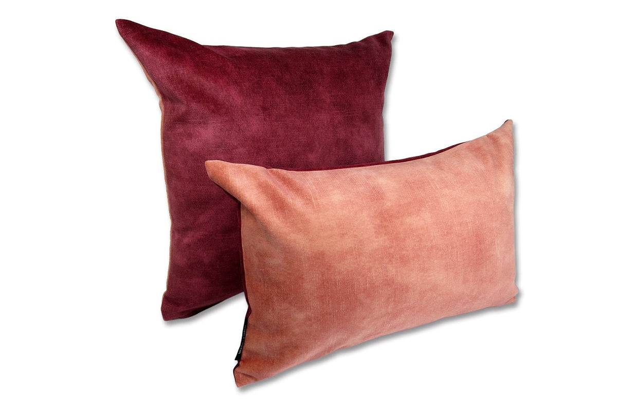 The Lovely TwoTone ラブリーツートーン プリントベルベット クッション madder×blossom 45×30cm 中材付 - HOUSE OF JAPAN Shop