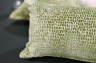 The MANDAL マンダル イギリス製ジャガードベルベット×リネン クッション Seafoam(シーフォーム) 45×30cm 中材付 - HOUSE OF JAPAN Shop