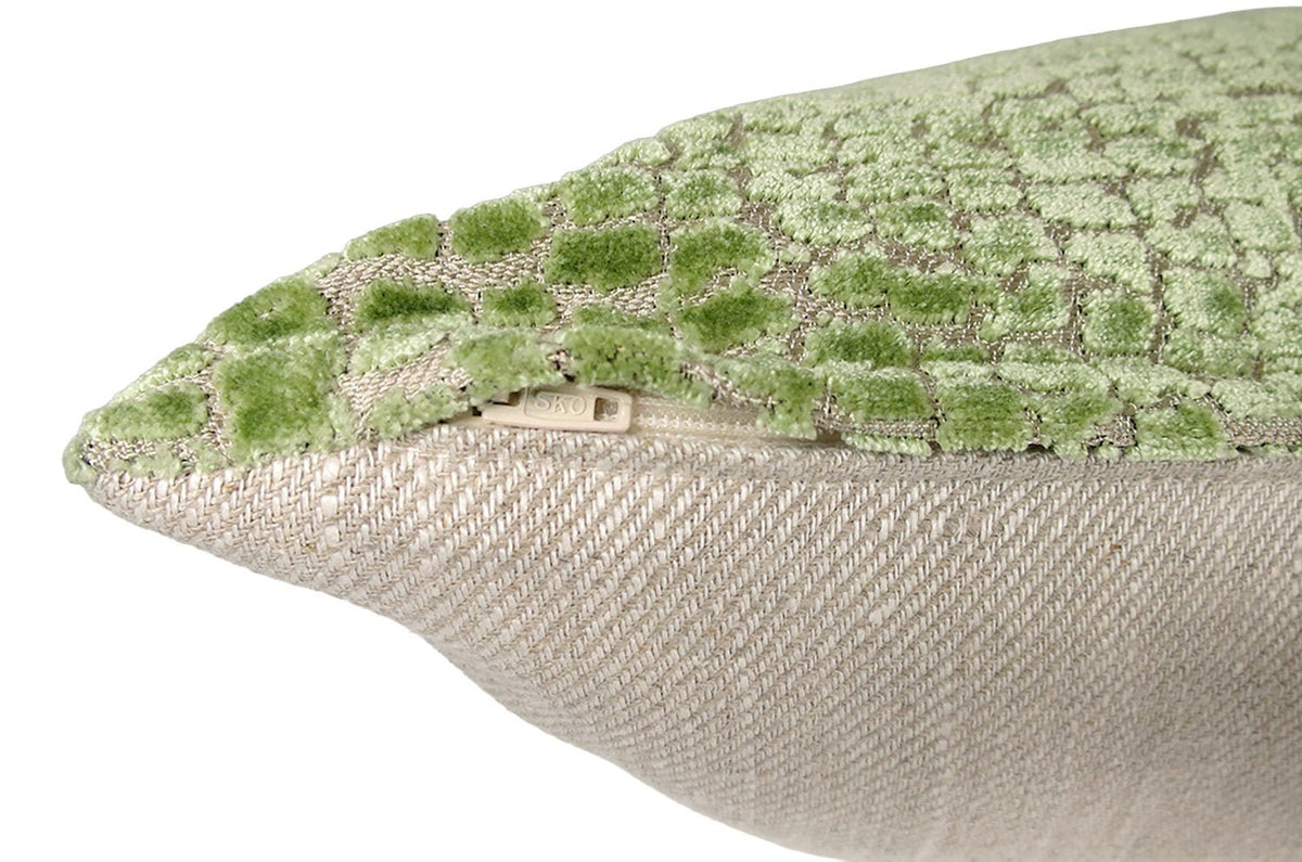 The MANDAL マンダル イギリス製ジャガードベルベット×リネン クッションカバー Seafoam(シーフォーム) 45×45cm - HOUSE OF JAPAN Shop