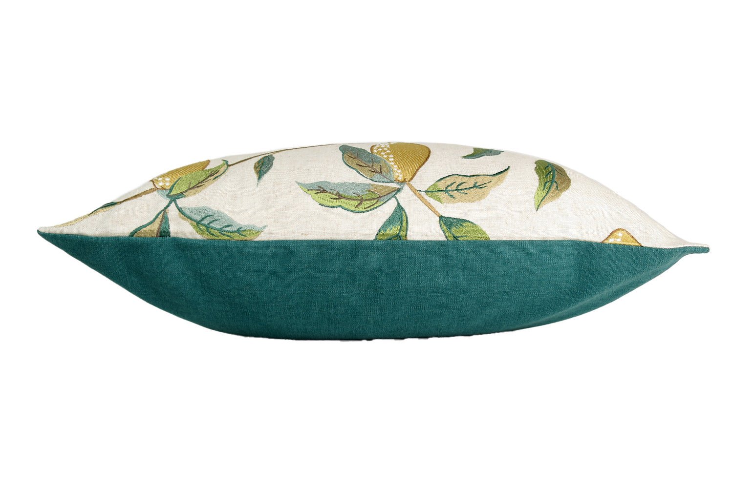 The MORRIS ウイリアムモリス レモンツリー 刺繍クッション(ブルーグリーン) 50×35cm 中材付 - HOUSE OF JAPAN Shop