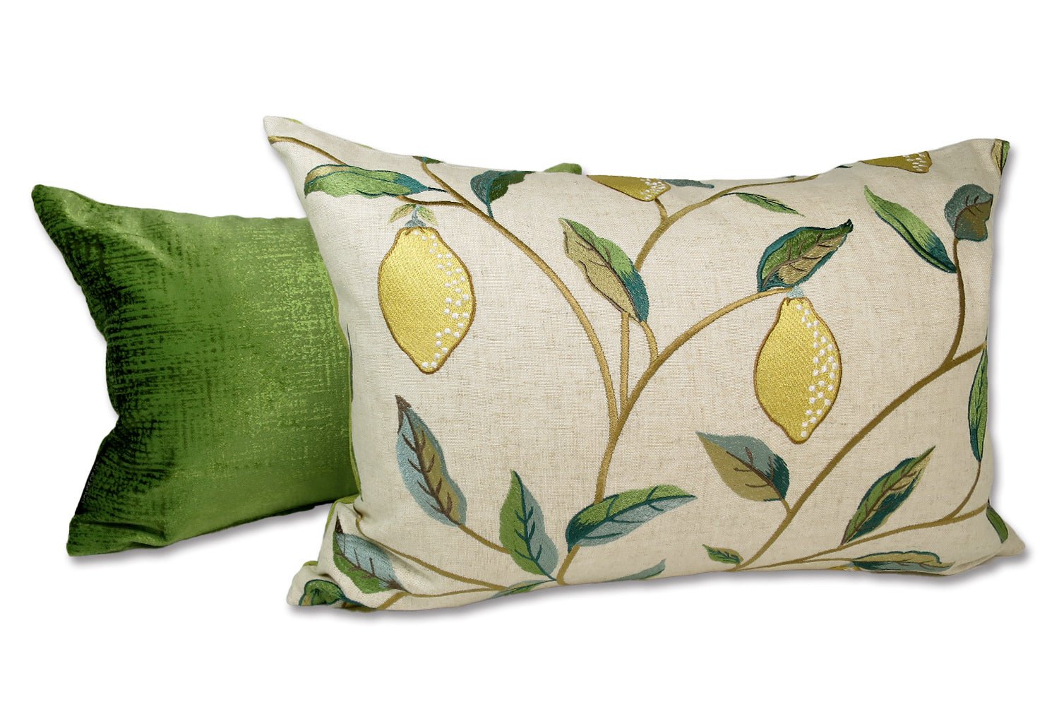 The MORRIS ウイリアムモリス レモンツリー 刺繍クッション(ライトグリーン) 50×35cm 中材付 - HOUSE OF JAPAN Shop