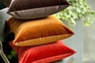 The NUAGE VELOURS ニュアージュ ベルベット クッションカバー Brun foncé(ブランフォンセ)焦茶色 45×45cm - HOUSE OF JAPAN Shop