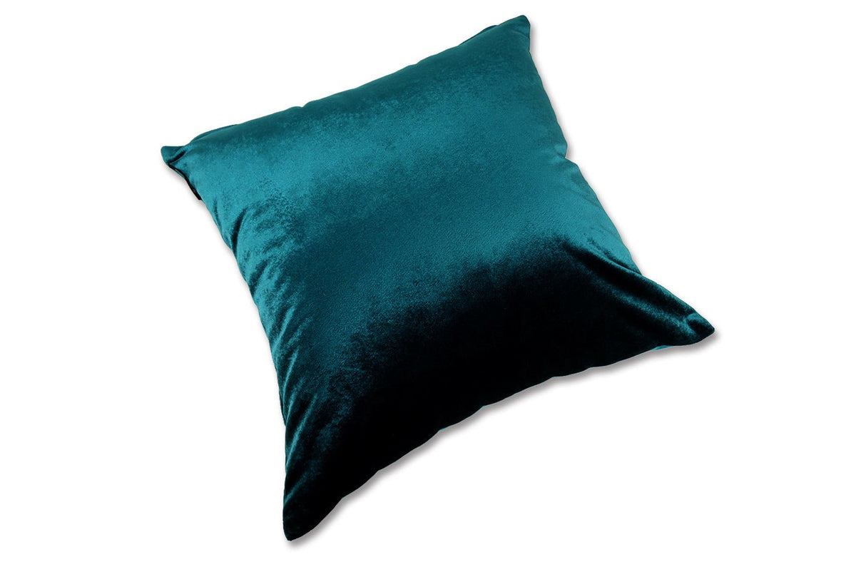 The NUAGE VELOURS ニュアージュ ベルベット クッションカバー Vert pao(ヴェール・パオン)孔雀色 45×45cm - HOUSE OF JAPAN Shop
