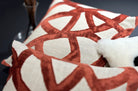 The ORBIT オービット イギリス製コットン混ジャガード×リネン クッション Claret(クラレットレッド) 45×30cm 中材付 - HOUSE OF JAPAN Shop