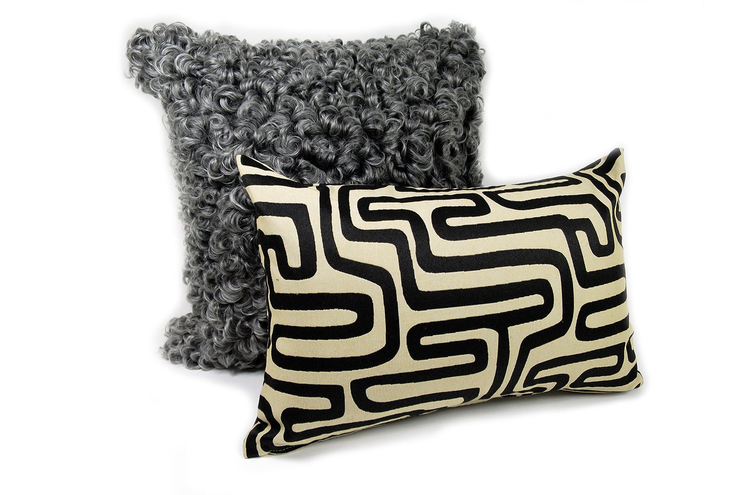 The Organic Maze 迷路柄 スタイルジャガード クッション 45×30cm 中材付 - HOUSE OF JAPAN Shop