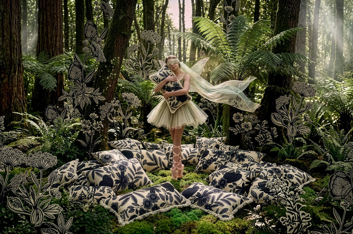 The Orphee オルフェ 草花の奏 ループフリンジ ビスコースリネン クッションカバー 45×45cm - HOUSE OF JAPAN Shop