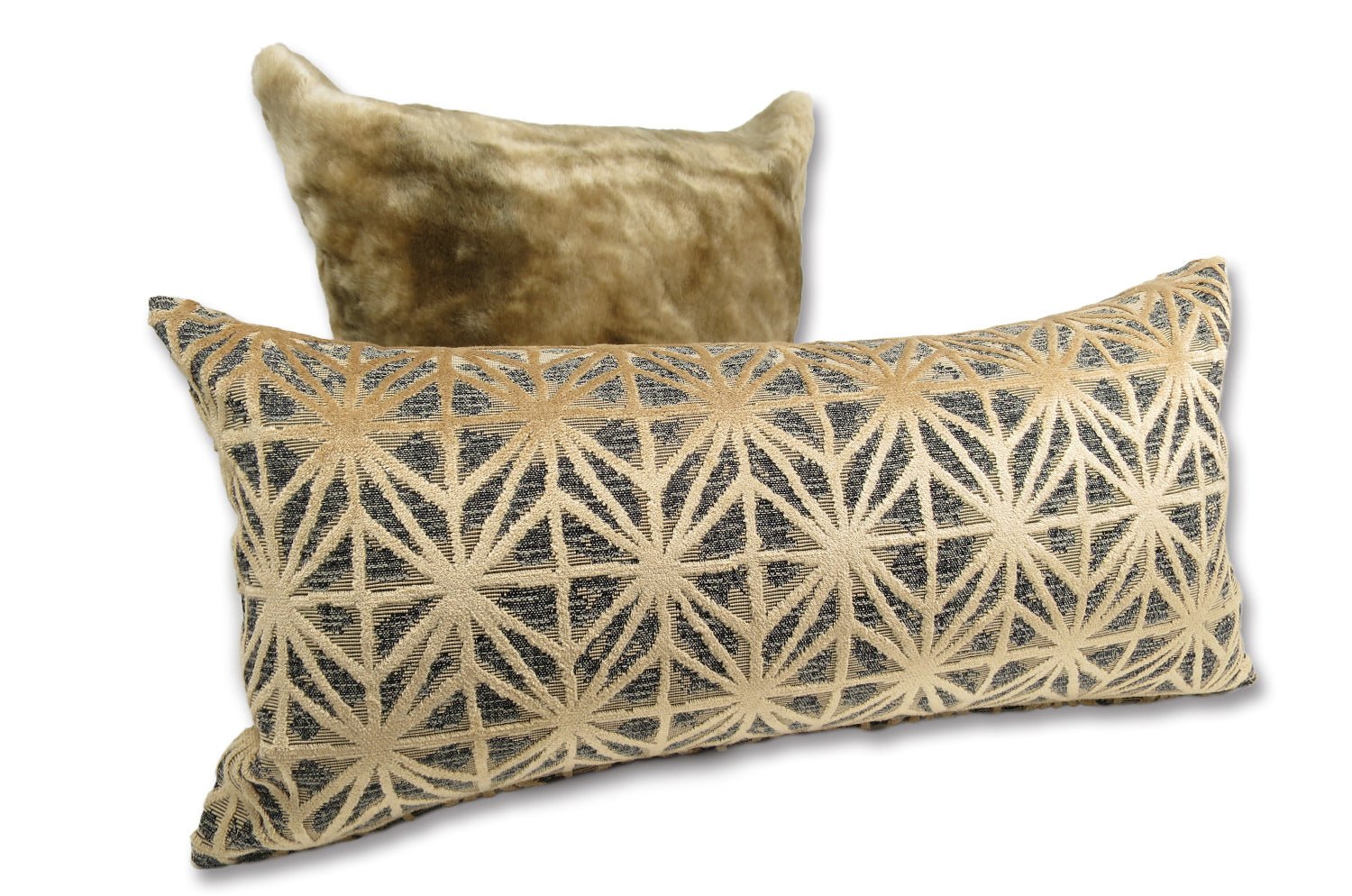 The Pharaon ファラオン ジャガードベルベットクッション (CAMEL) 65×32cm 中材付 - HOUSE OF JAPAN Shop