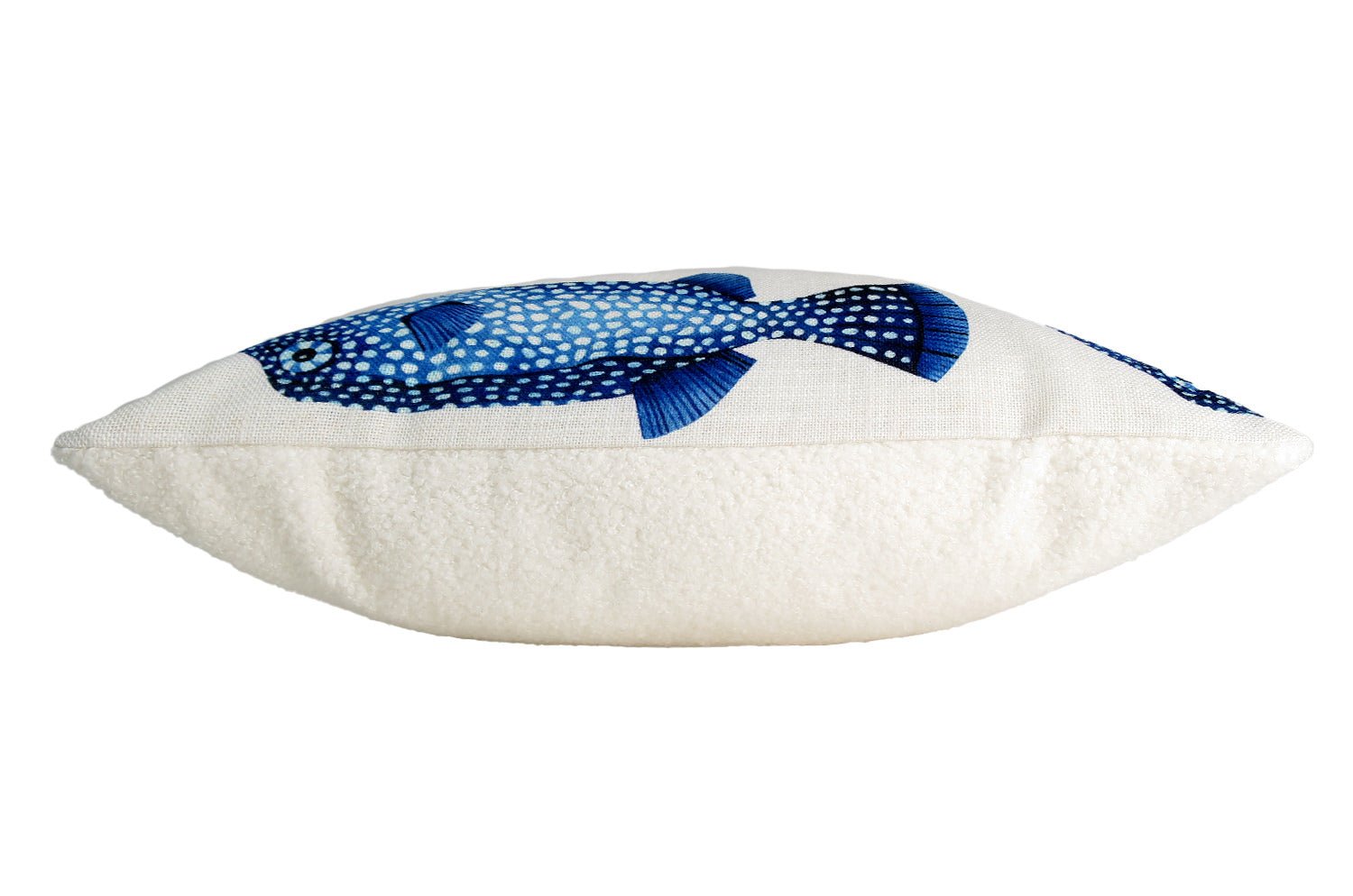 The POISSONS COFFRE フレンチリネン混 〔ハコフグ達〕クッションカバー 40×40cm - HOUSE OF JAPAN Shop